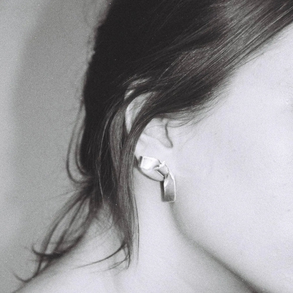 Gold Plated Grand Cravat Earrings, Small by Annika Inez - At Present Jewelry