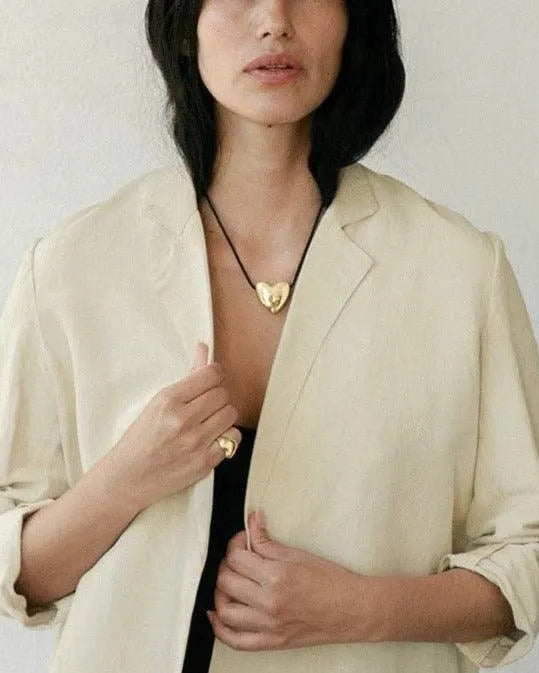 Large Heart Necklace by Annika Inez - At Present Jewelry