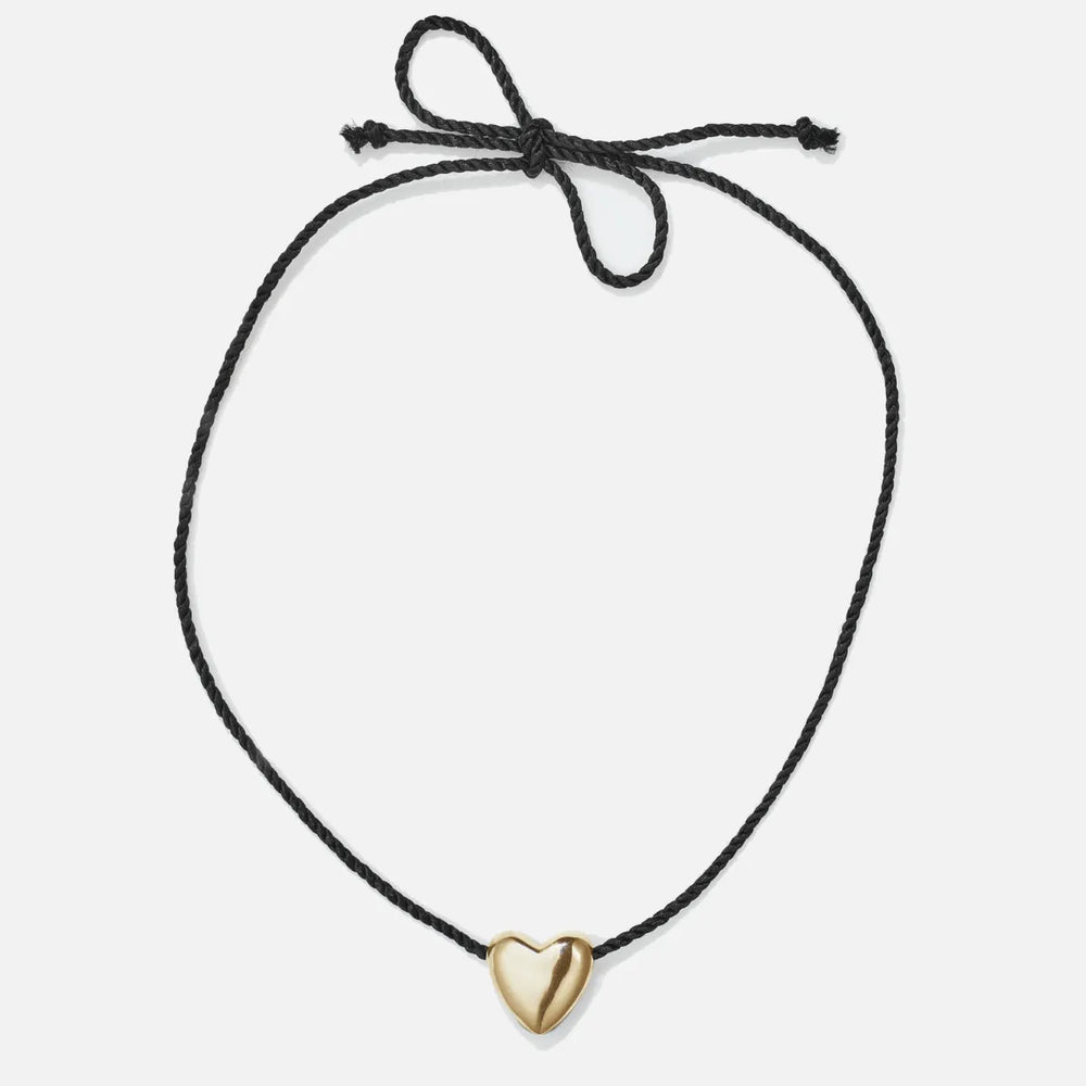 Gold Plated Heart Necklace, Small by Annika Inez - At Present Jewelry