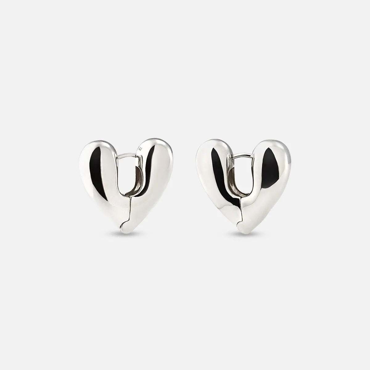 Annika Inez Heart Hoops, Small - At Present Jewelry