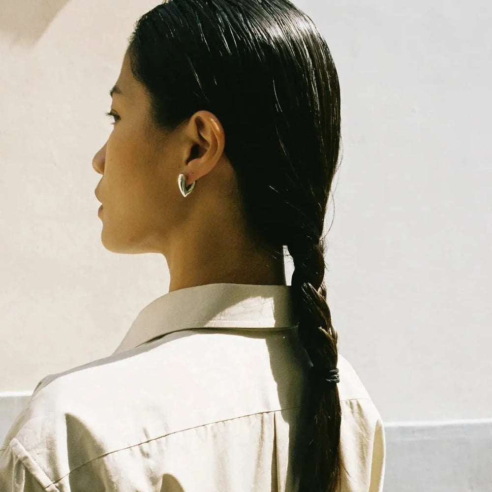 Heart Hoops, Small by Annika Inez - At Present Jewelry