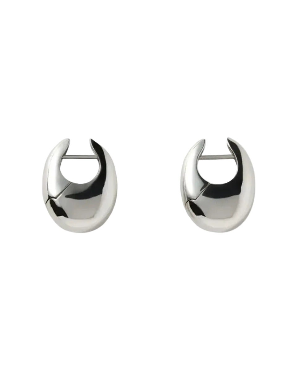 Sloping Hinge Hoop Earrings, Large by Annika Inez - At Present Jewelry