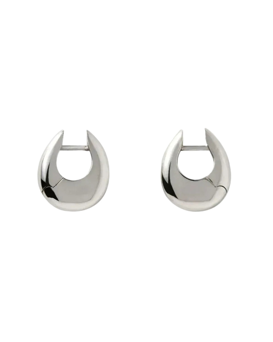 Sloping Hinge Hoop Earrings, Small by Annika Inez - At Present Jewelry