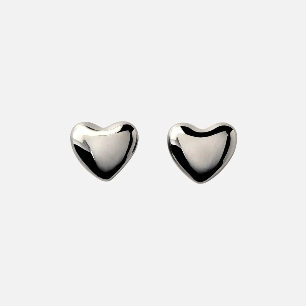 Voluptuous Heart Earrings, Small by Annika Inez - At Present Jewelry