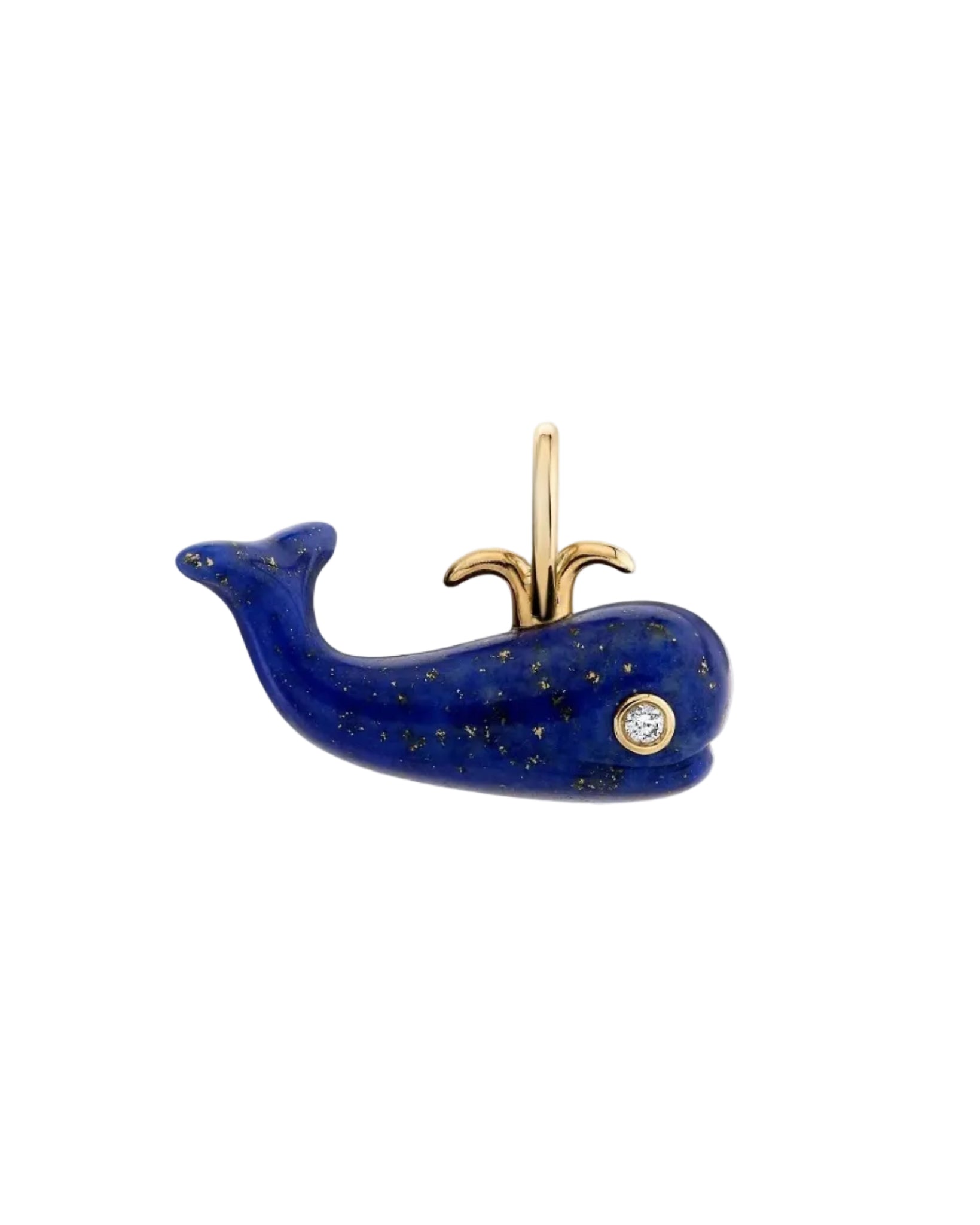 Lapis Migrating Whale Charm by Ariel Gordon Jewelry - At Present Jewelry