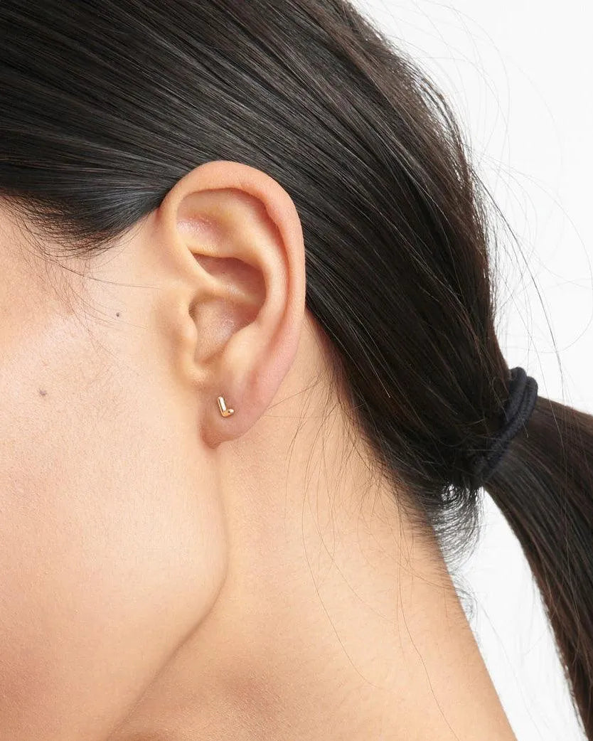 Mini Helium Initial Studs by Ariel Gordon Jewelry - At Present Jewelry