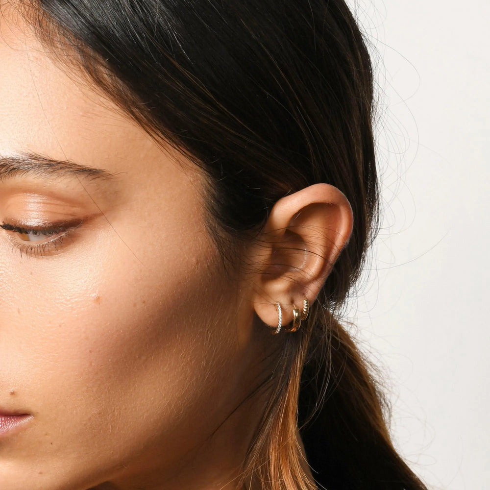 Pavé Huggies by Ariel Gordon Jewelry - At Present Jewelry