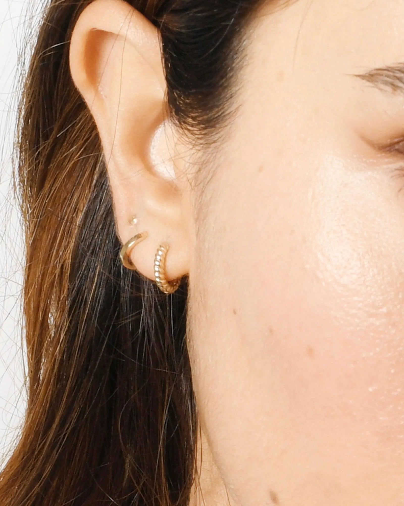 Twisted Petite Hoops by Ariel Gordon Jewelry - At Present Jewelry