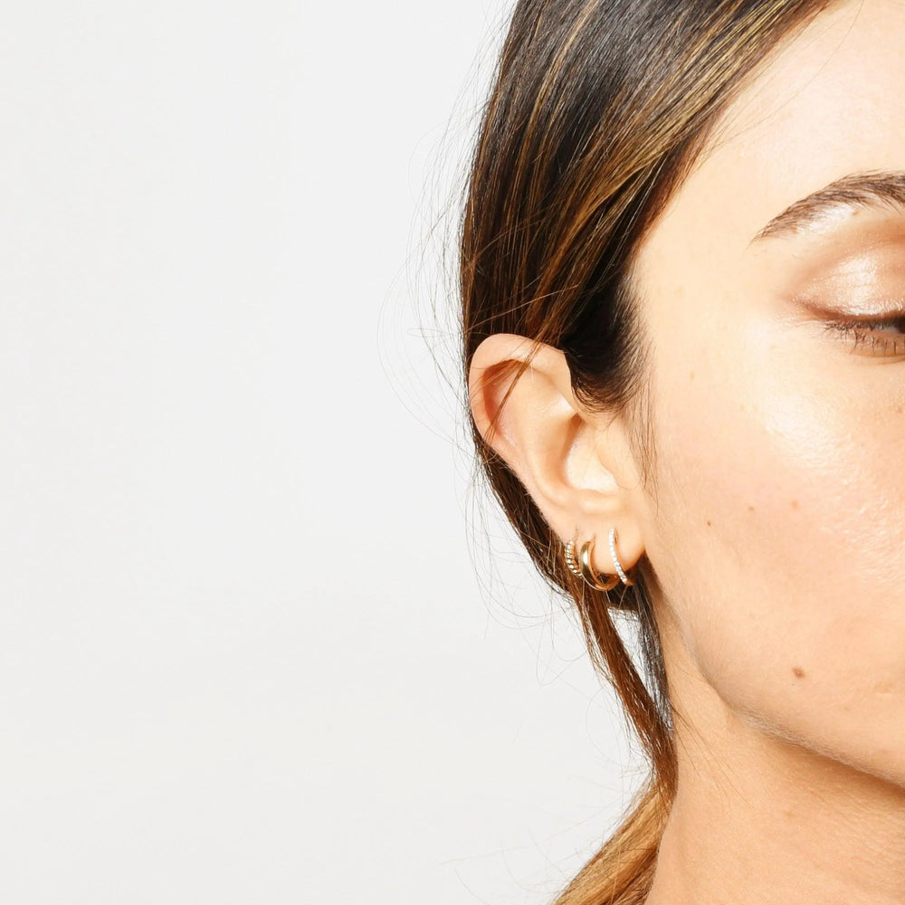 Twisted Petite Hoops by Ariel Gordon Jewelry - At Present Jewelry