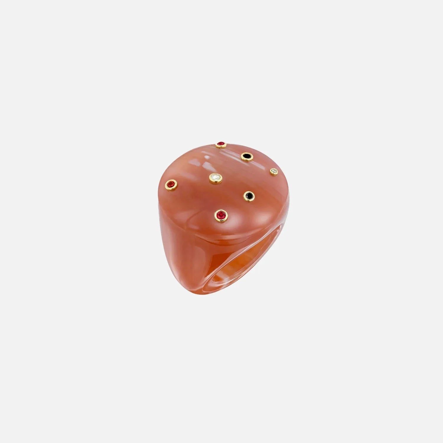 Carnelian Mini Sky Bubble Ring - At Present