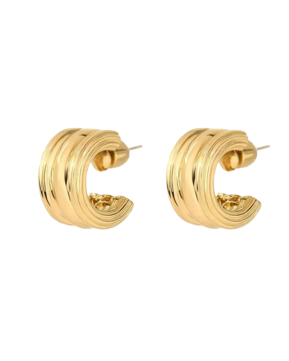 Baby Triple Hoop Earring by Christina Caruso - At Present Jewelry