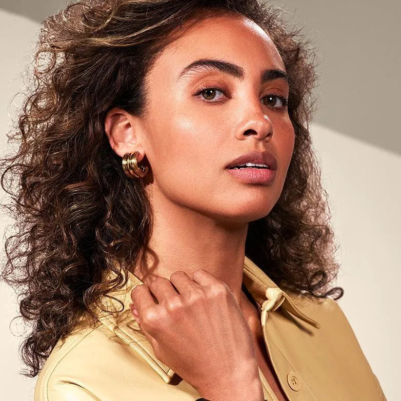 Baby Triple Hoop Earring by Christina Caruso - At Present Jewelry