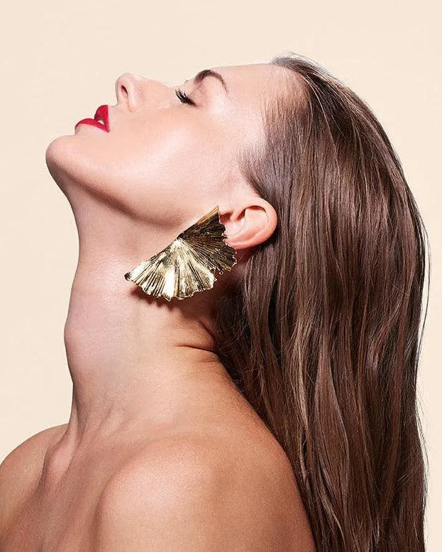 Ginkgo Leaf Earring by Christina Caruso - At Present Jewelry
