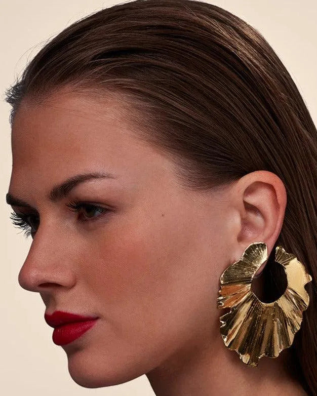 Palm Leaf Earring by Christina Caruso - At Present Jewelry
