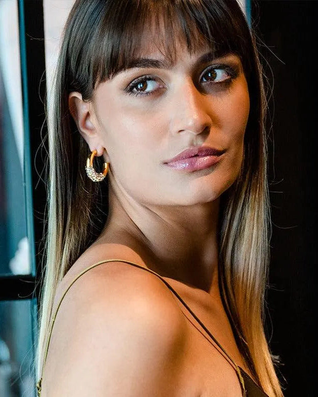 Pavé Hoop Earring - At Present