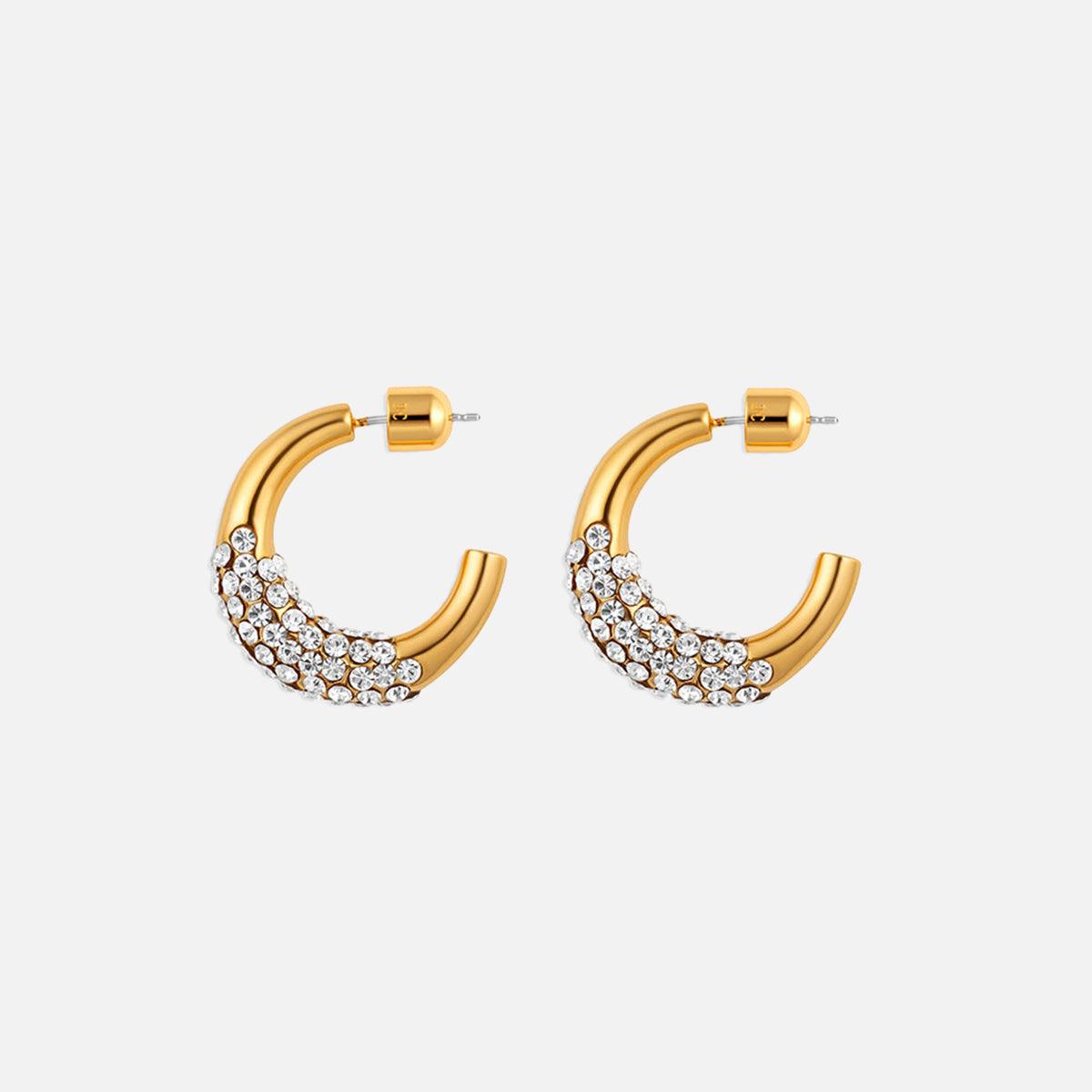Christina Caruso Pavé Hoop Earring - At Present Jewelry