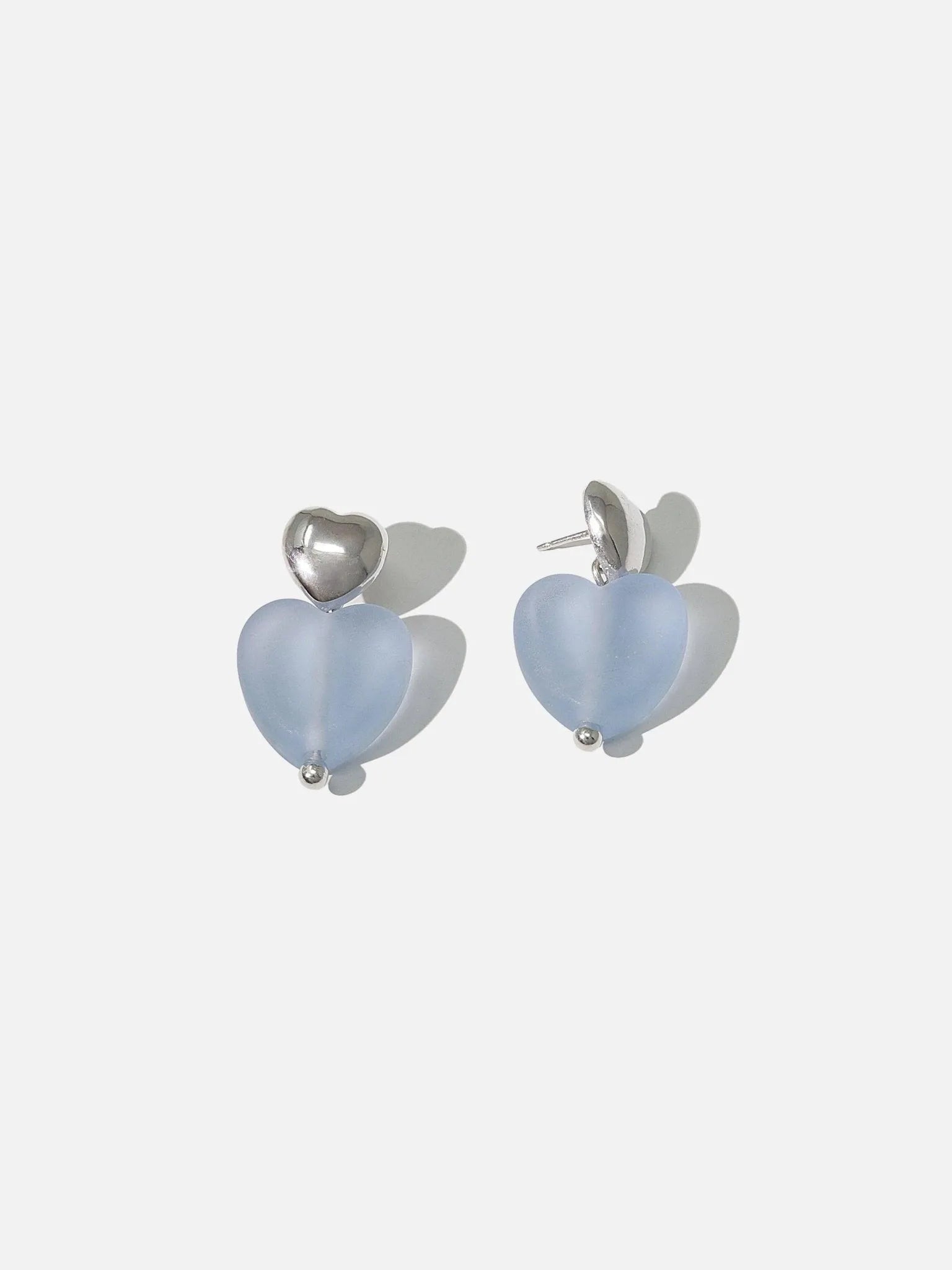 Love Earrings with Large Heart Drop - At Present