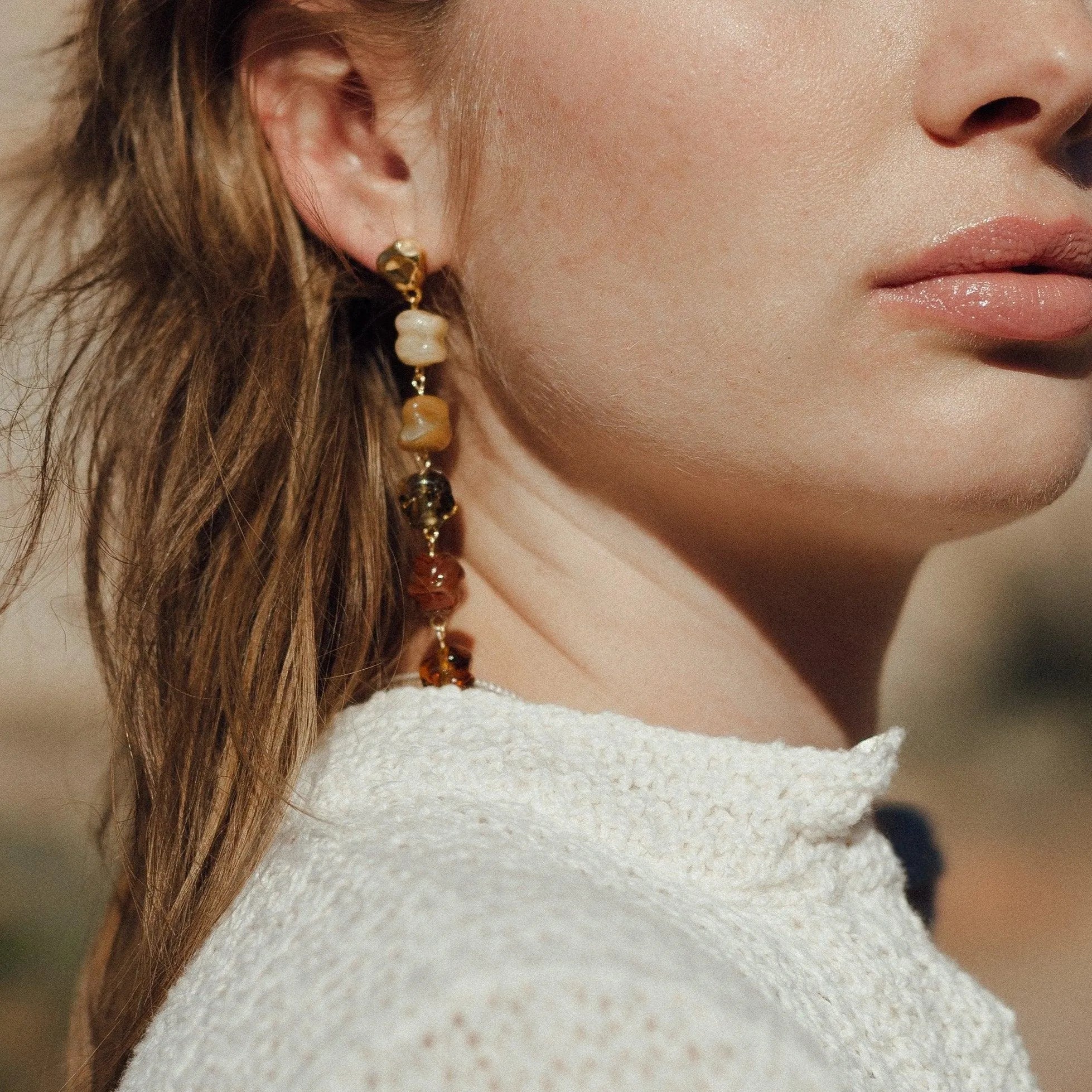 Shades of Nature, Sandstone Earrings - At Present