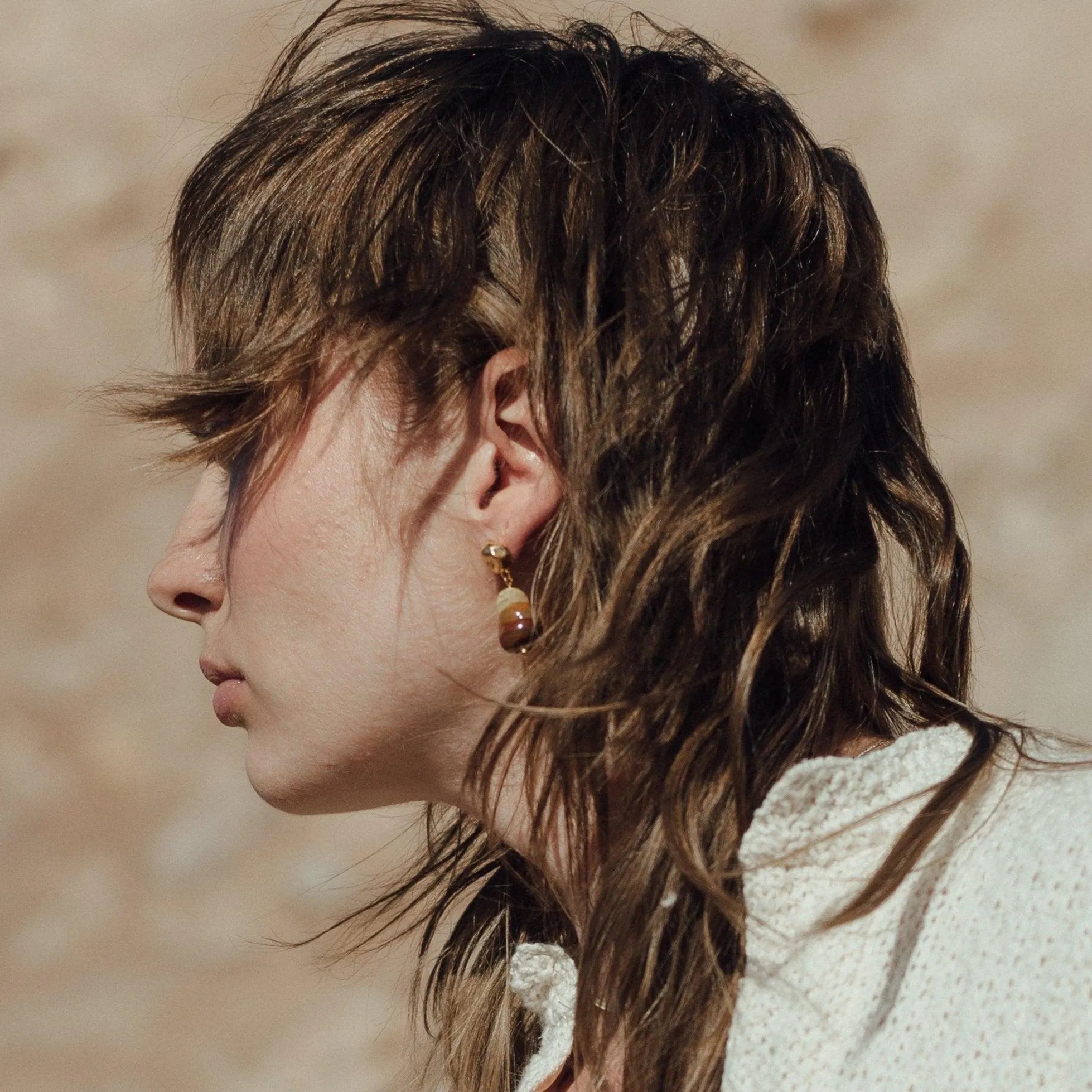 Shades of Nature, Sandstone Earrings - At Present