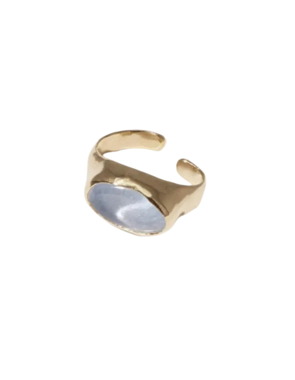 Oval Sculpture Ear Cuff