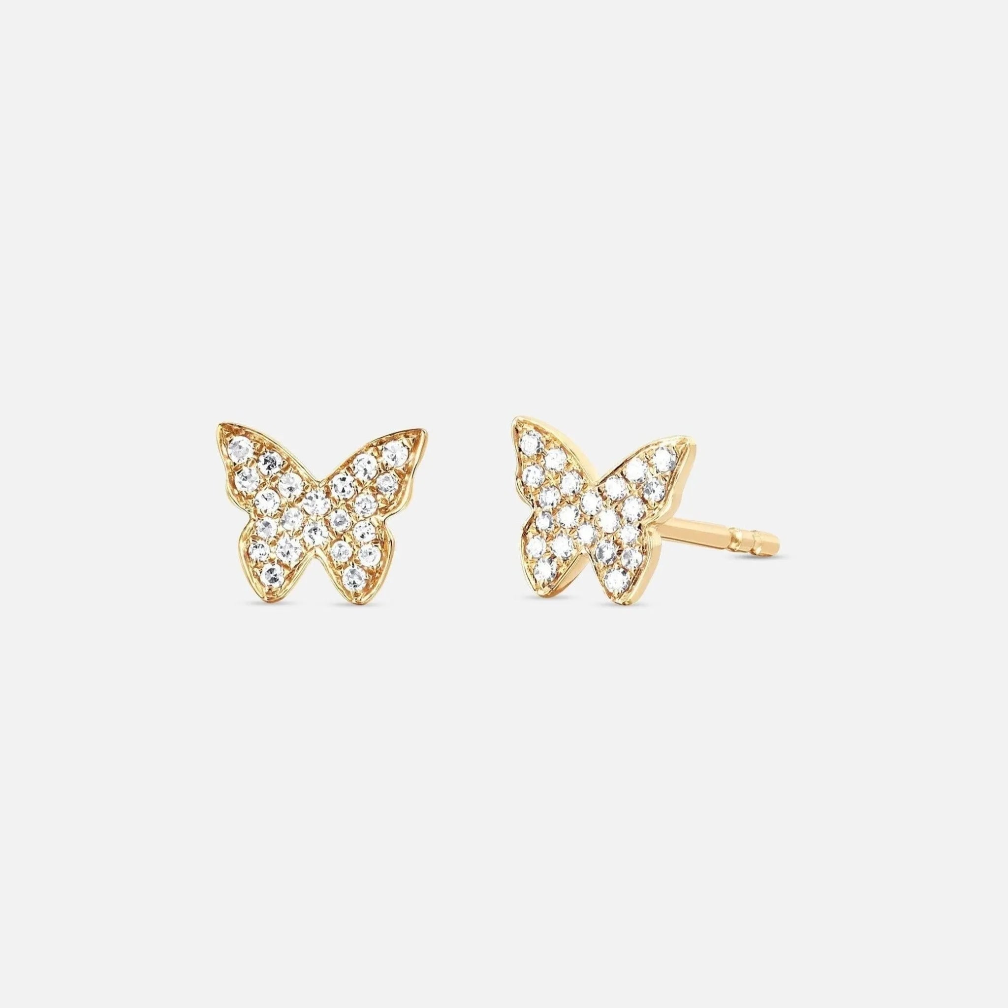 Diamond Butterfly Stud Earring - At Present