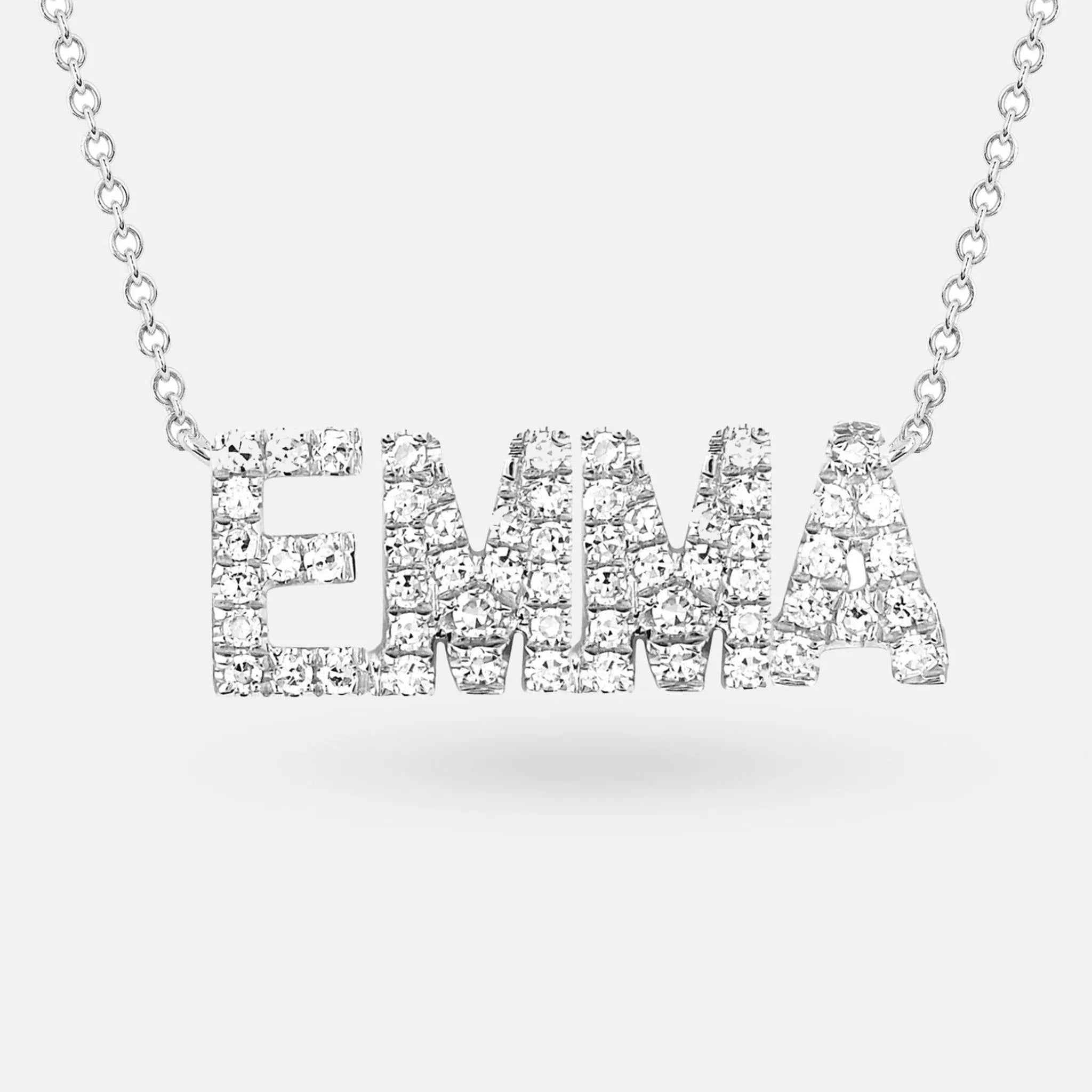 Diamond Custom Name Necklace - At Present