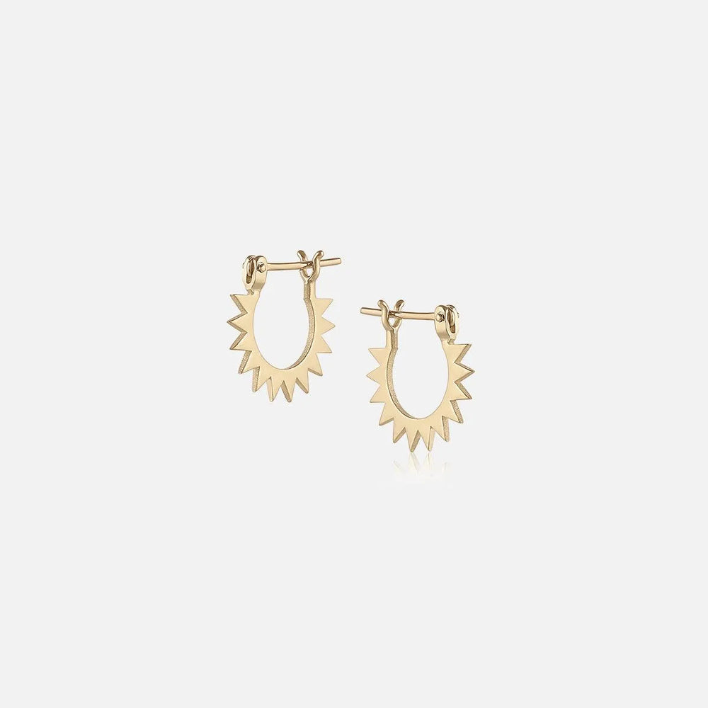 Baby Spur Hoop, Gold by EMBLM Fine Jewelry - At Present Jewelry