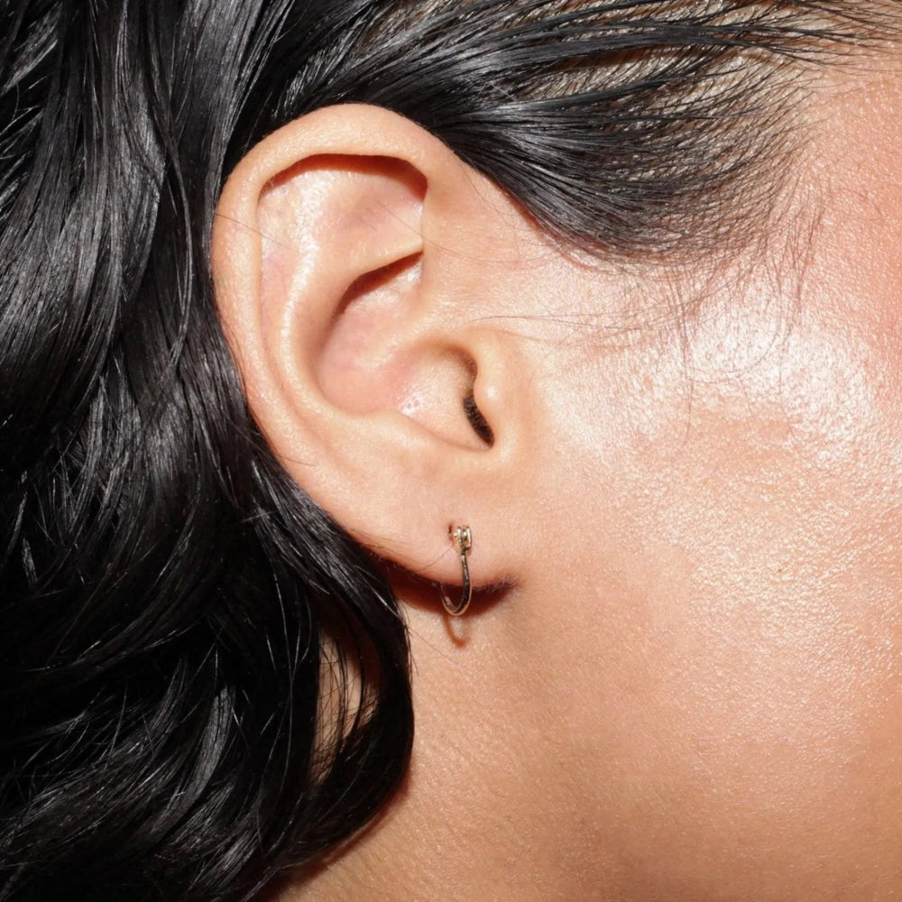 Huggie Latch Earring by EMBLM Fine Jewelry - At Present Jewelry