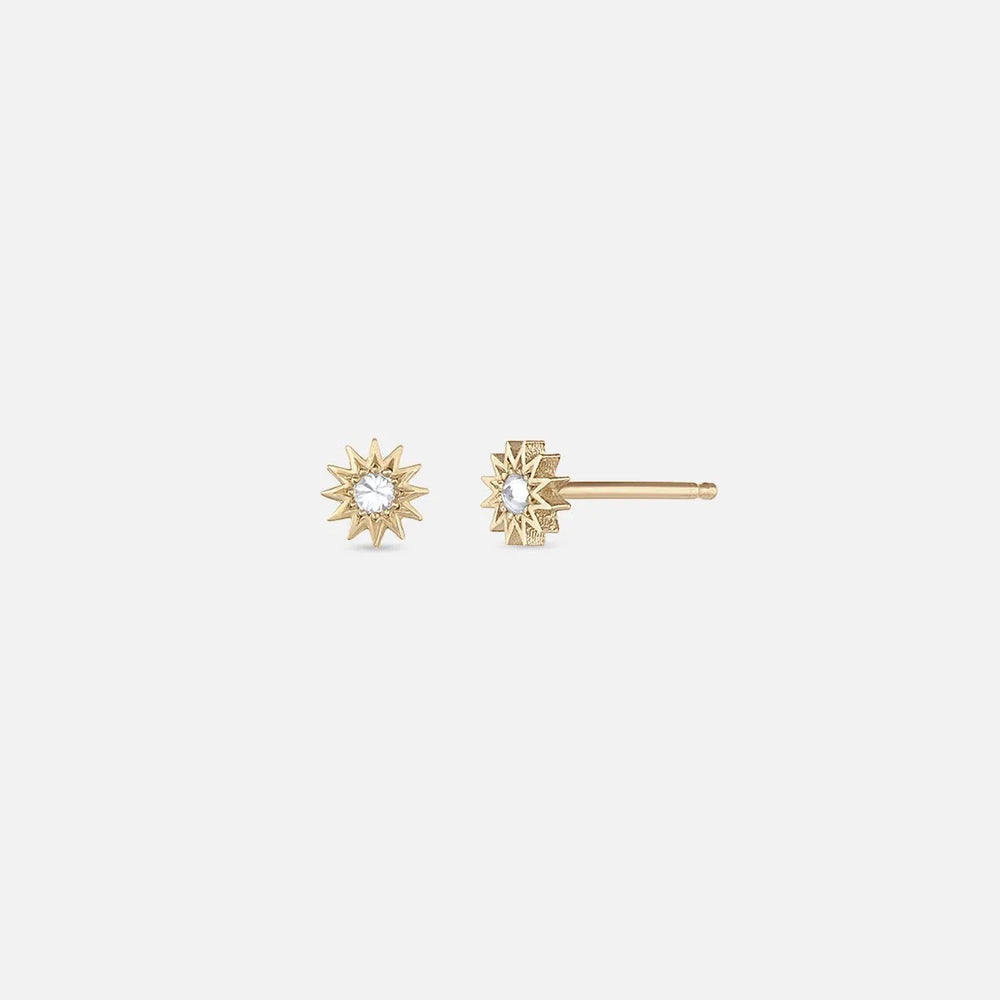 Inverted Diamond Mini Spur Stud by EMBLM Fine Jewelry - At Present Jewelry