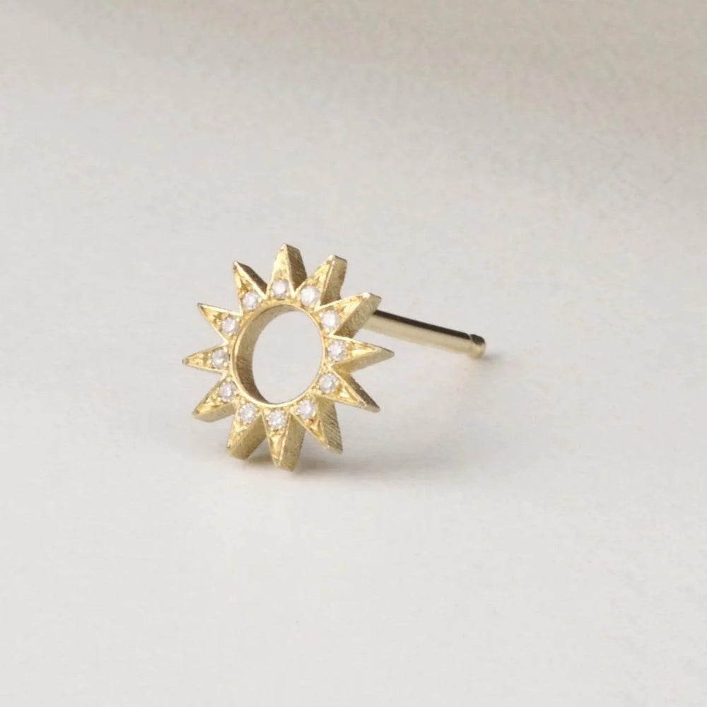 Pavé Spur Stud by EMBLM Fine Jewelry - At Present Jewelry