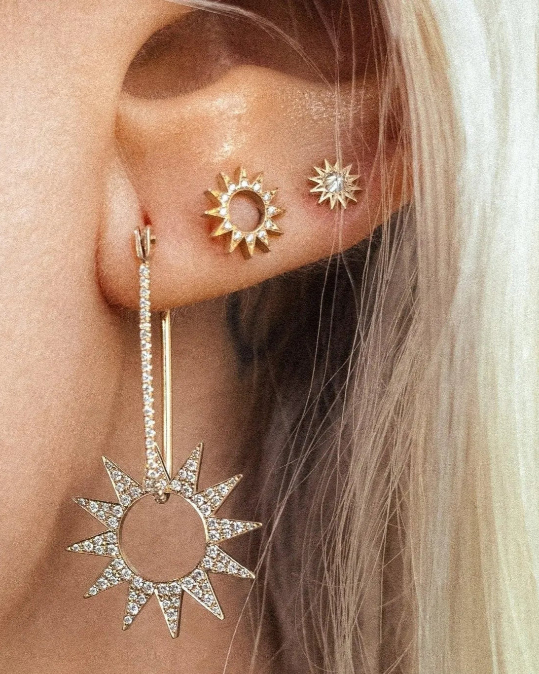 Pavé Spur Studs by EMBLM Fine Jewelry - At Present Jewelry