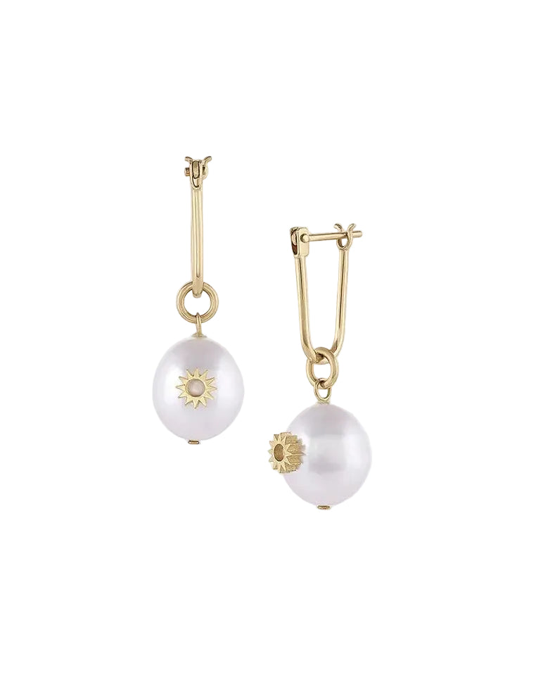 Pearl Mini Spur Earring by EMBLM Fine Jewelry - At Present Jewelry