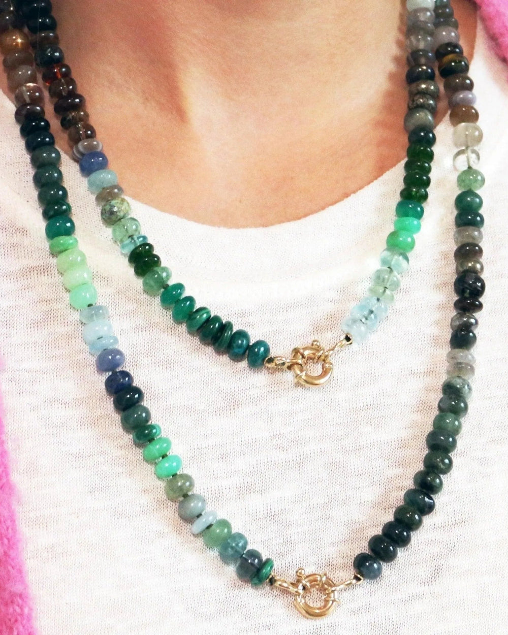 Camo Gemstone Necklace by Encirkled Jewelry - At Present Jewelry