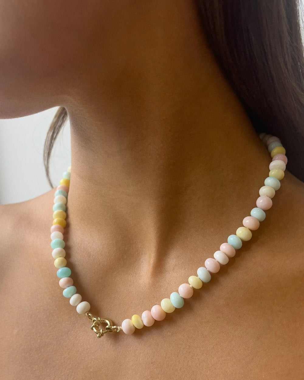 Candy Opal Gemstone Necklace by Encirkled Jewelry - At Present Jewelry