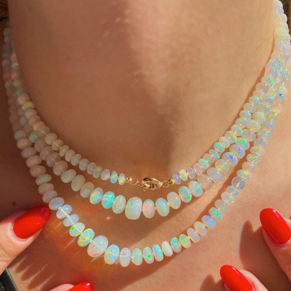 Cloud Opal Necklace by Encirkled Jewelry - At Present Jewelry