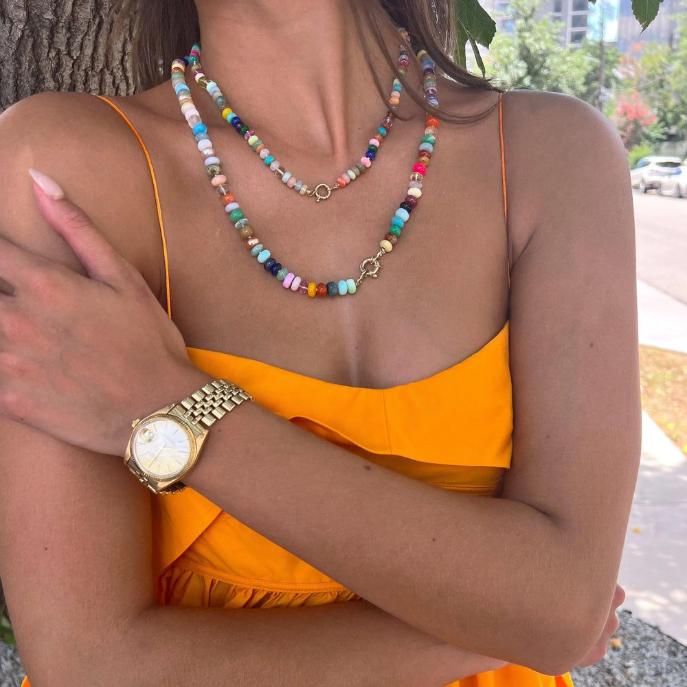 Magical Mixy Gemstone Necklace by Encirkled Jewelry - At Present Jewelry