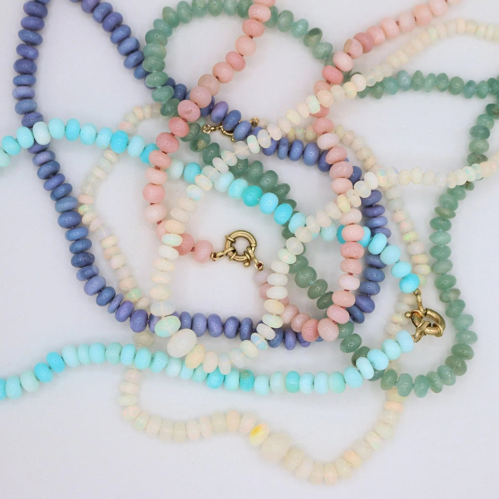 Rosewater Pink Opal Necklace by Encirkled Jewelry - At Present Jewelry