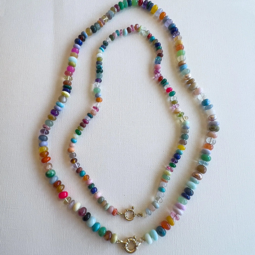 Small Magical Mixy Gemstone Necklace by Encirkled Jewelry - At Present Jewelry