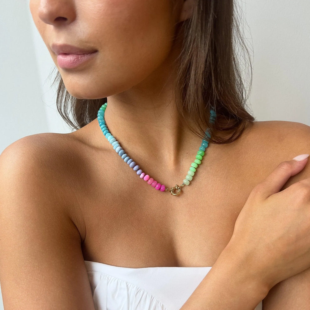 Spring Fling Gemstone Necklace by Encirkled Jewelry - At Present Jewelry