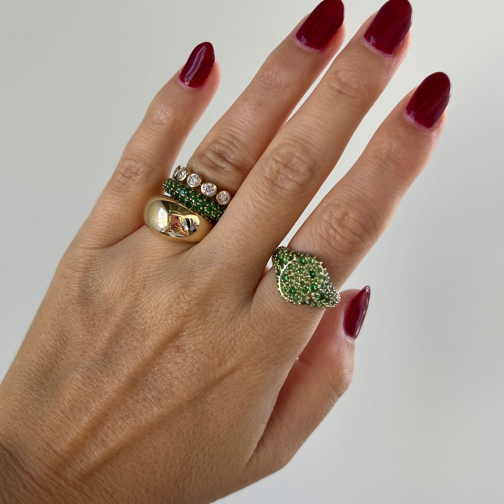 Encrusted Signet Ring by Eriness - At Present Jewelry