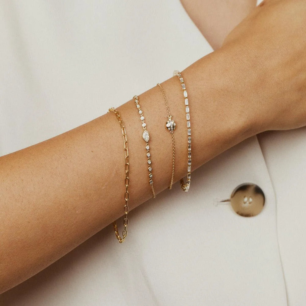 Diamond Crawling Ladybug Bracelet by Eriness - At Present Jewelry