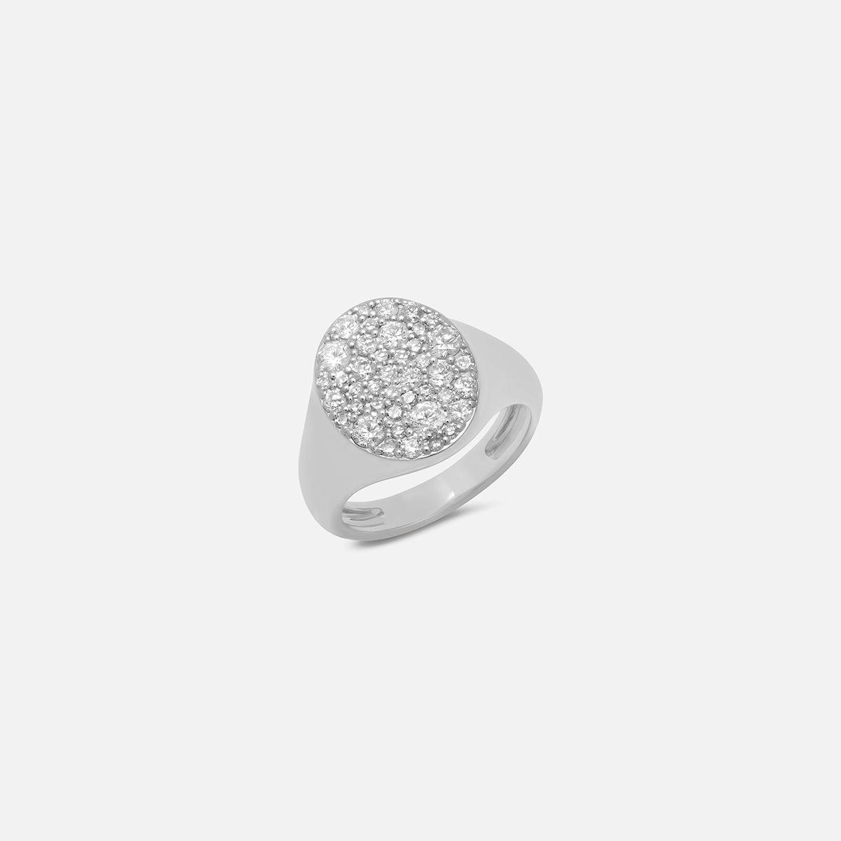 Diamond Signet Pinky Ring - At Present