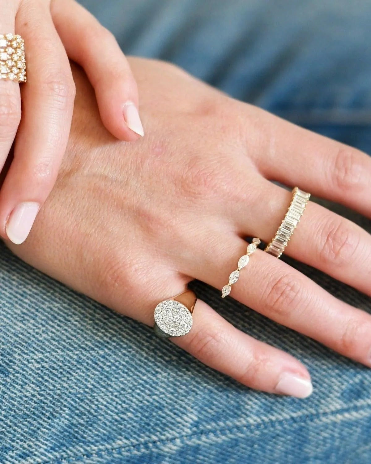 Diamond Signet Pinky Ring by Eriness - At Present Jewelry