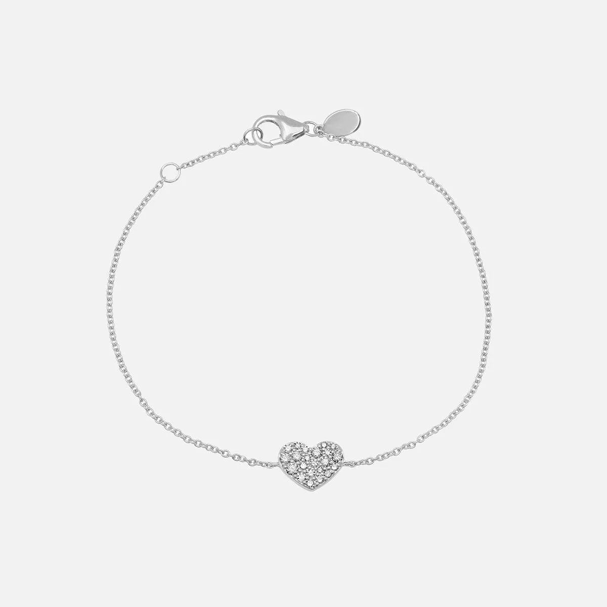 Diamond Smushed Heart Bracelet - At Present