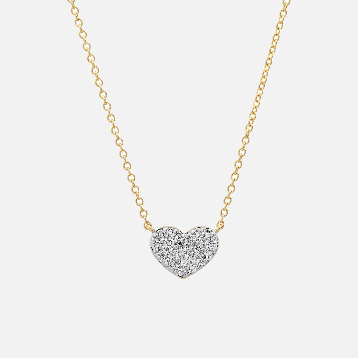 Eriness Diamond Smushed Heart Necklace - At Present Jewelry