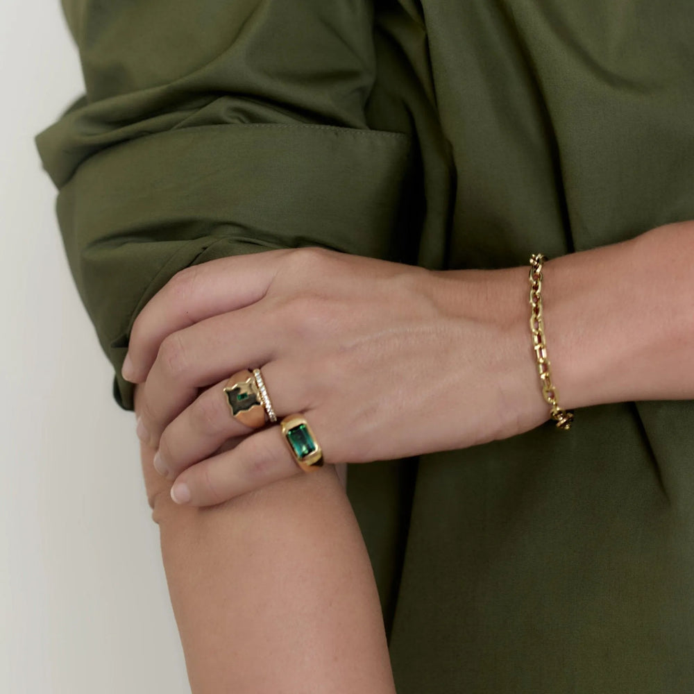 Baguette Form Signet Ring by Eriness - At Present Jewelry