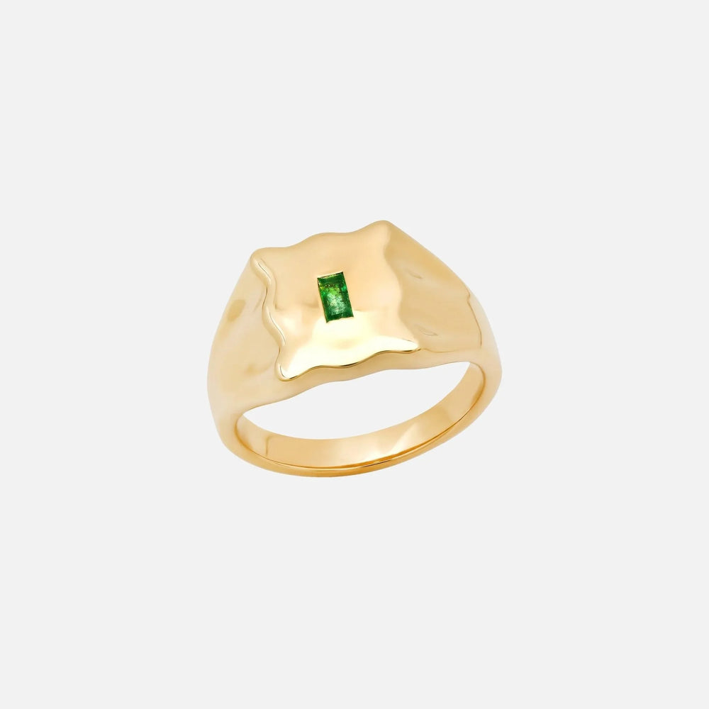 Baguette Form Signet Ring by Eriness - At Present Jewelry