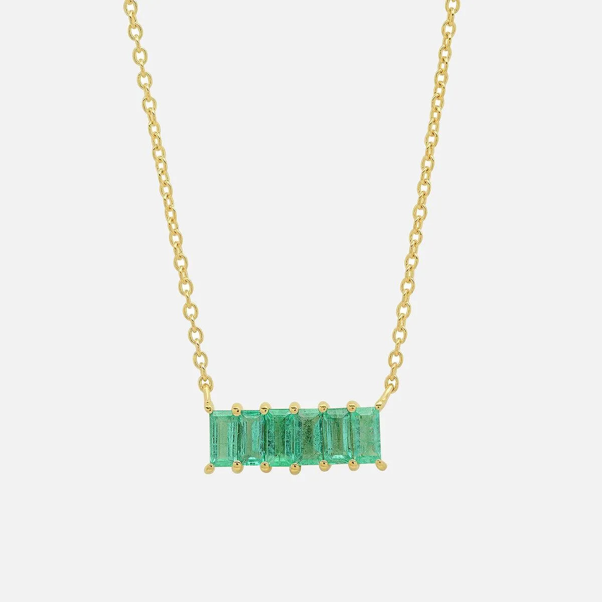 Emerald Baguette Staple Necklace - At Present