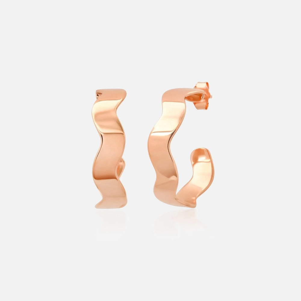 Gold Form Hoops by Eriness - At Present Jewelry