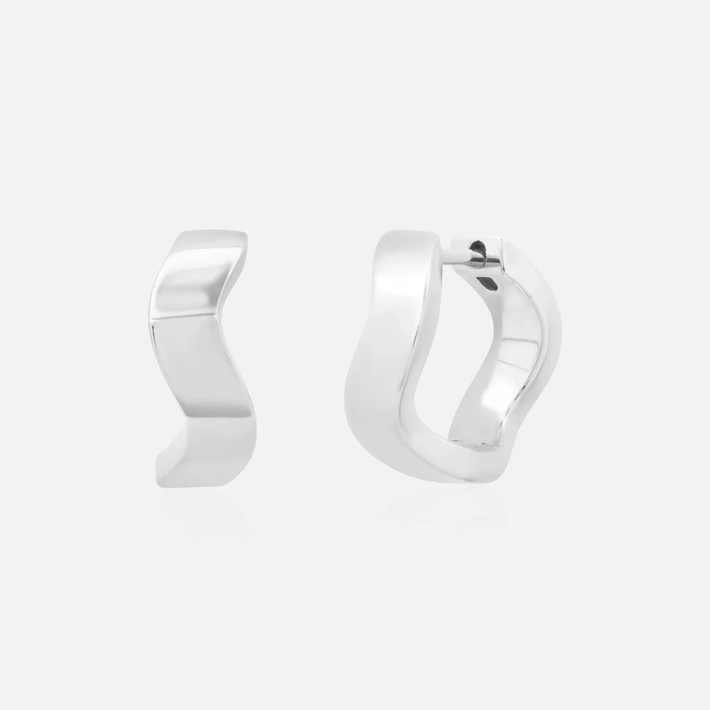 Gold Form Huggies by Eriness - At Present Jewelry